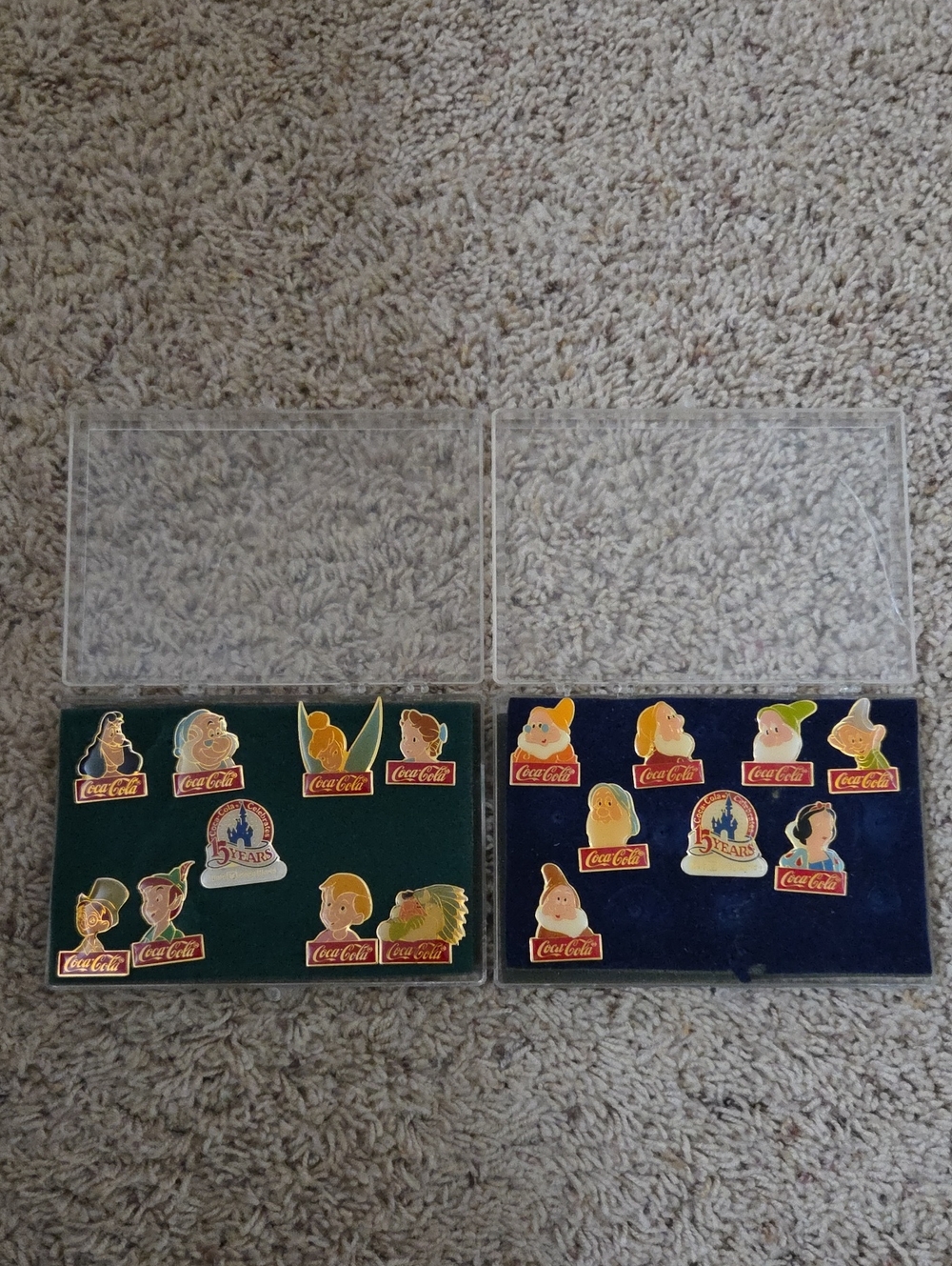 Coca Cola Multicolor Enamel Character Pin Collection - Red, Yellow, Green, Blue - Picture 3 of 8